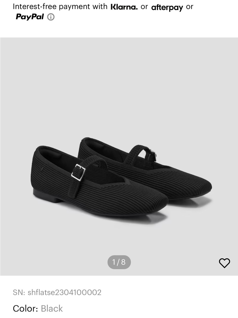 Black Mary Jane Ballet Flats - Vivaia